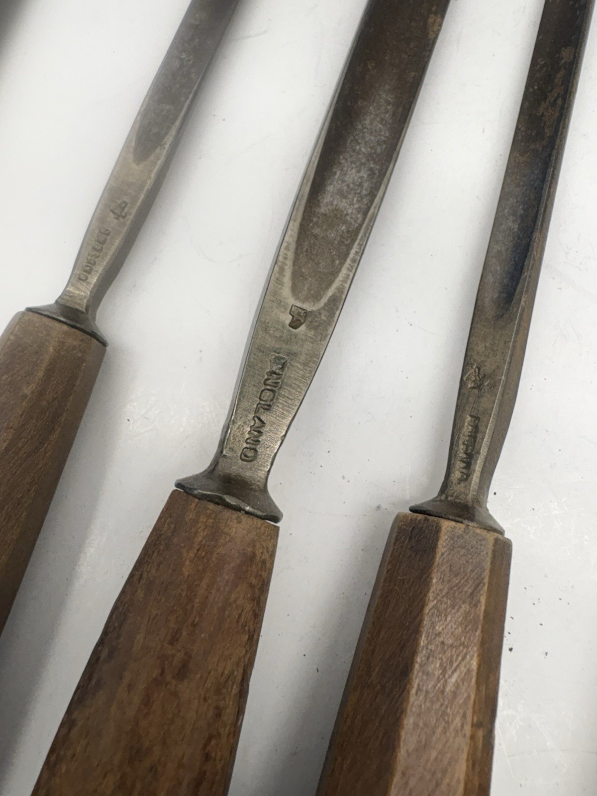 Antique Cast Metal Wood Carving Chisels SJ Addis (7) Herring(3) Henc(1) Italy(1)