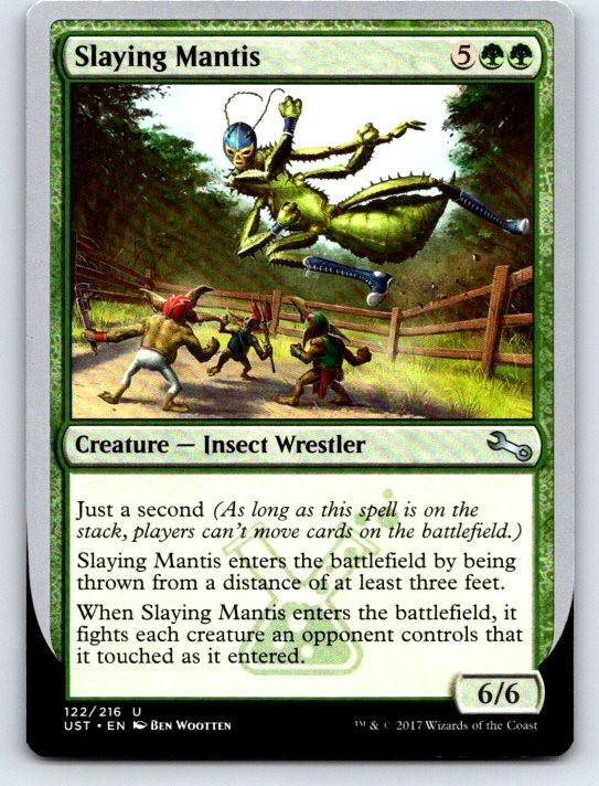 Slaying Mantis 122 Uncommon Unstable Magic: The Gathering Lightly Played