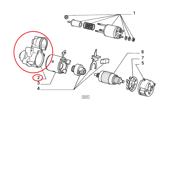 Halterung Anlasser Fiat Tempra - Uno - Lancia Delta Original 9943493-image