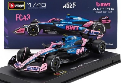 BURAGO 1/43 F1 ALPINE A525 FRANCO COLAPINTO VITRINE STATISCHES MODELL DIECAST