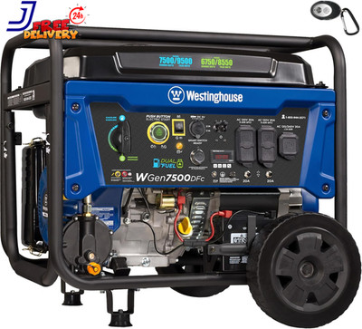 Westinghouse WGen7500DF 9,500-W Portable Dual Fuel Generator with Remote Start