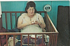 Edie the Egg Lady in John Waters' Pink Flamingos Postcard 1982 Chrome UNU