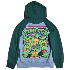Nickelodeon Teenage Mutant Ninja Turtles Hoodie Kids Size 7/8 Green Gray Graphic