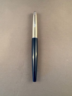 Parker 45 Blue w/Stainless Cap & Chrome Trim Fountain Pen