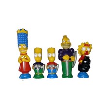1991 Simpsons Chess Set Replacement Cake Topper Figures (Missing Homer & Lisa)