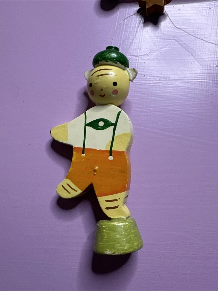 De colección Adorable De Colección Caprichoso Pintada a Mano Madera Infantil Móvil Cuna Circo Tema Foto 3 de 4