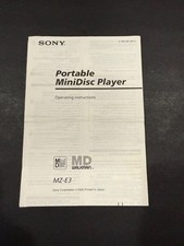 Sony Portable MiniDisc Player MZ-E3 Instructions....Free Shipping