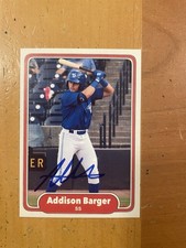 ADDISON BARGER SIGNED Custom Card Blue Jays In Person Auto