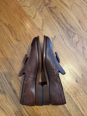 Johnson & Murphy Mens Full Leather Loafer Size 10 Mahogany Color Worn Once