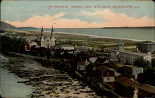 Ste Anne de Beaupre Quebec General view vintage postcard e231