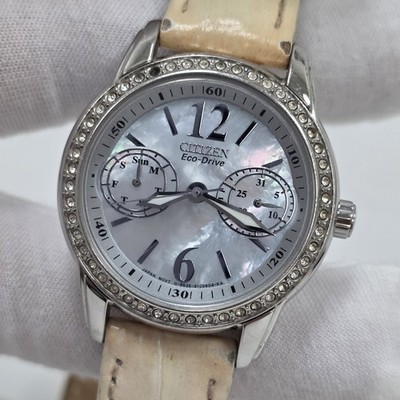 CITIZEN Eco-Drive Ladies SOLAR Mother Of Pearl Dial 8635  display picture 3