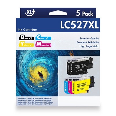 1-5er LC-527 Tintenpatronen für Brother MFC-J4350DW MFC-J4550DW MFC-J6977DW