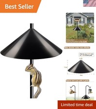 19-Inch Squirrel Baffle for Bird Feeders - Rust-Resistant & Weatherproof