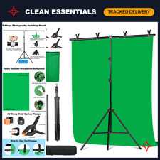 6.5x5 Ft Green Screen Backdrop Kit with T-Shape Stand for Photography Video