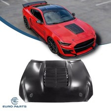 Fits 2015-2017 Ford Mustang Gt500 Style Aluminum Front Hood Panel Cover Black
