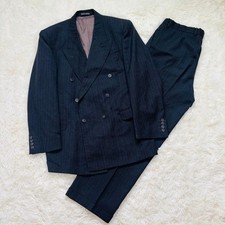 Yves Saint Laurent Pour Homme Suit Set Gray Striped Made In Italy Mens