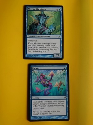 Merrow Harbinger - Zauberer & Nachdenken - Zauberei MTG 2 Karten.  Lorwyn.