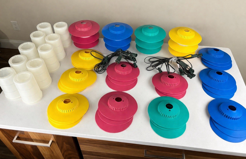 Vtg NOMA RV Camping Outdoor String Lights 2 Sets of 7 Lanterns Bulbs Not Include - 第 2/12 張圖片