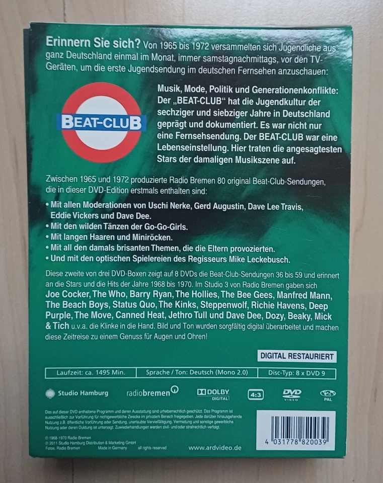 THE STORY OF - BEAT-CLUB - Vol. 1 , 2 , 3 - 3x BOX SET mit je 8 DVD - SEALED !!! - Bild 3 von 4