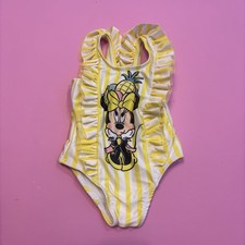 Disney Minnie Mouse White Yellow Bathing Suit 3-6 months