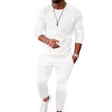 Men's 2 Piece Sweat Suits Set Long Sleeve Sweatshirt Jogging Sweatpants Track...