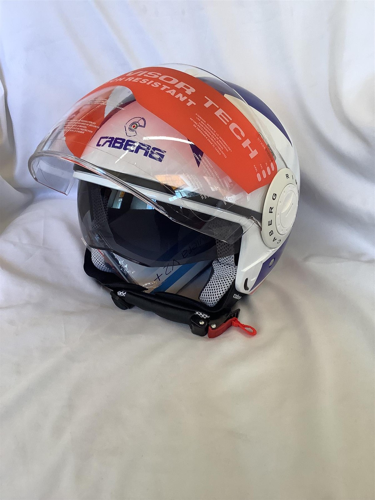 Caberg Riviera v2 Open Face Motorcycle Scooter Helmet America Blue XS