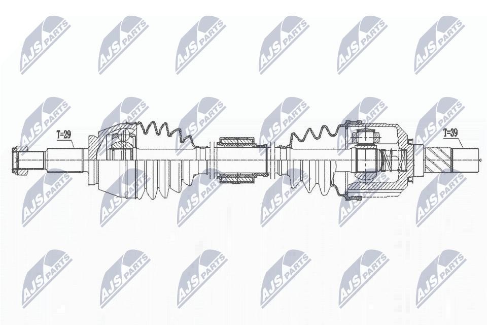 Driveshaft Front Axle Left NPW-RE-170 NTY for RENAULT SCÉNIC IV GRAND SCÉNIC IV - Image 4