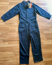 NOS Vintage Craftsman Coveralls Jumpsuit Twill Teflon Stain Resistant Navy Men L