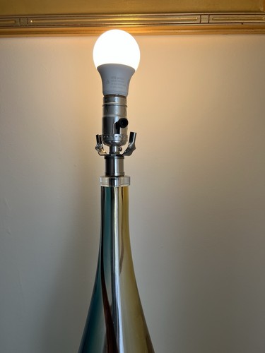 Große 26" Mid Century MCM - Murano Streifen Wirbel Kunst Glas Lampe - Träne - Bild 7 von 7