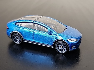 Matchbox 2021  TESLA MODEL X Metallic Blue Diecast Toy Car