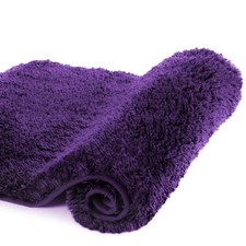 Non Slip Bath Mat for Bathroom 16 X 24, Dark Purple Water Absorbent Soft Micro