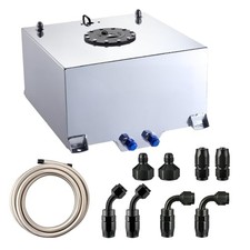 Fuel Cell Tank Aluminum with Level Sender 6AN 12FT CPE Fuel 10 Gallon Silver