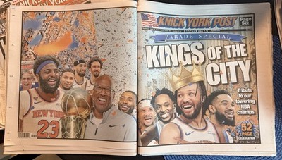 NY Knick York Post Final Edition June 18 Parade Special Newspaper Knicks JUNE 18