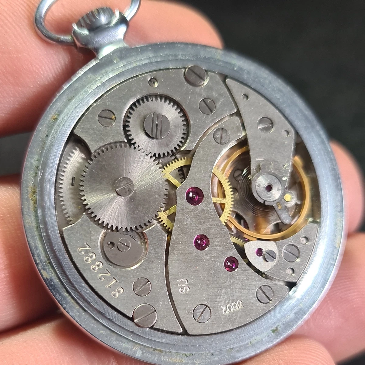 Reloj Bolsillo Vintage Metal Sekonda 18 Joyas ref4480 Funcionando