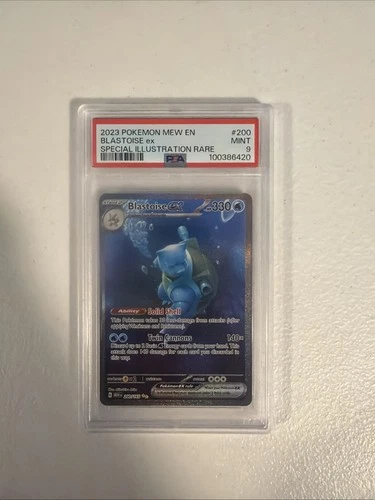 2023 Pokémon Blastoise ex 200/165 SV151 Special Illustration Rare Holo PSA 9