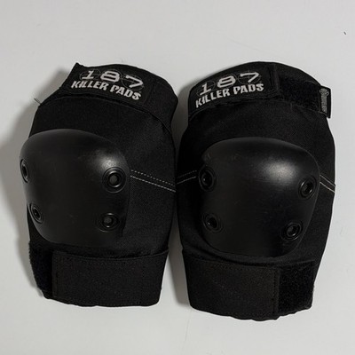 187 Killer Pads Black Elbow Pads Skateboarding Protective Gear. Size M Great Con
