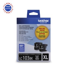 Cartridges High Yield Black Brother LC103 Pack of 2 Ink vehicle auto