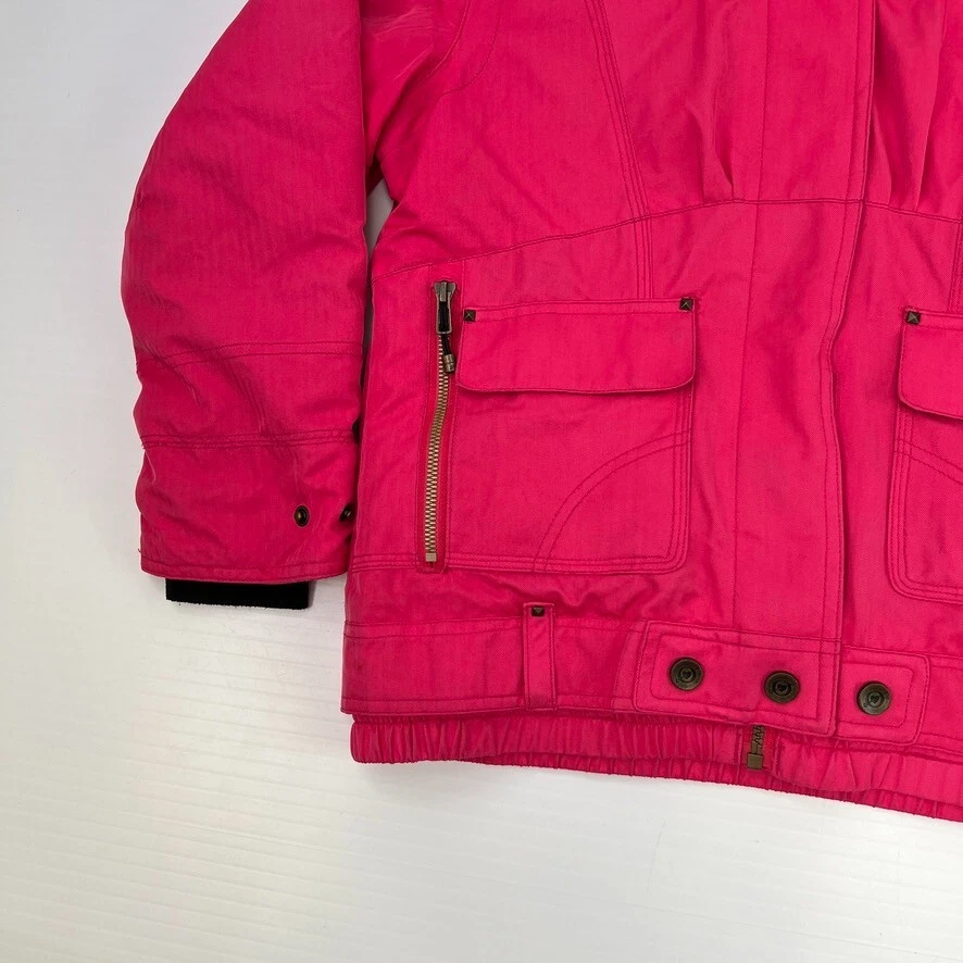 Chaqueta Obermeyer Niña 12 Junior Bombdiggity Rosa Cremallera Completa Capucha Nieve Esquí Núcleo No Foto 3 de 4