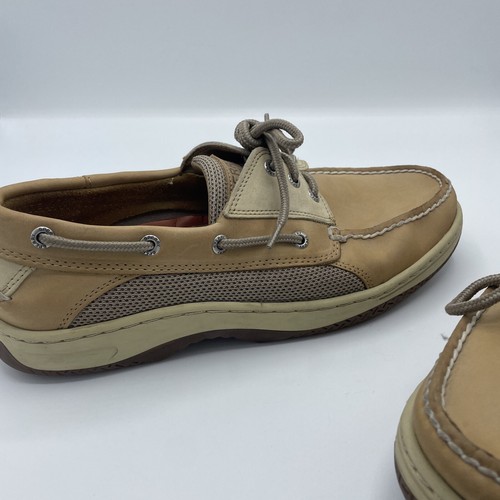 Sperry Men's size 10 Top-Sider Billfish 3 Eye Boat Shoe Tan/Beige Lightly Used! - Picture 3 of 10