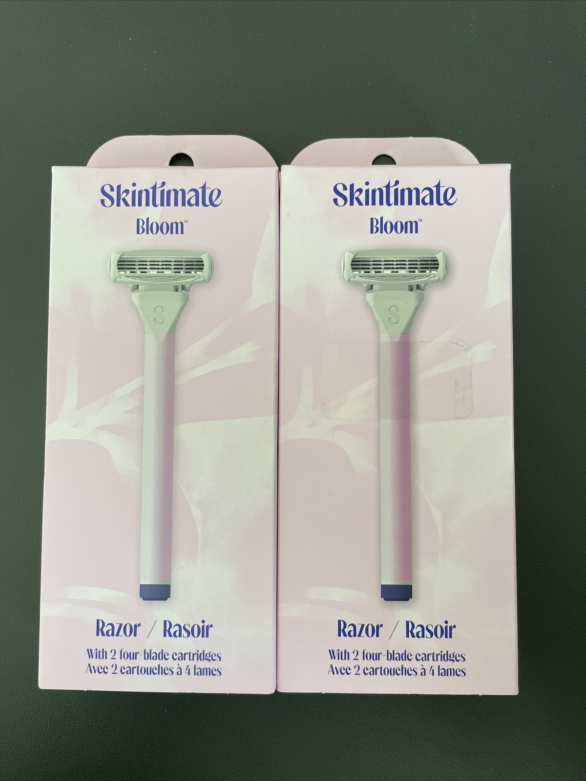 2x Skintimate Bloom Razor, 1 razor with 2-4blade cartridges | eBay