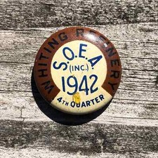Standard Oil Whiting Refinery Pinback Indiana S.O.E.A. Union Pin 1942 Vintage