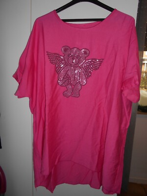Bluse pink Glitzer Teddy neu Gr. XL Mape beachten Overzised