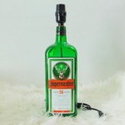 Jagermeister 1.75L Green Glass Bottle Lamp with Cork Top Takes standard E27 Bulb