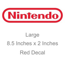 Nintendo NES Sticker Decal Logo Super SNES 8.5"x 2" RED - Free Shipping