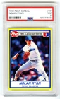 NOLAN RYAN~RARE (POP 16) 1991 POST CEREAL PSA-7 NM GRADED MLB BASEBALL CARD #17