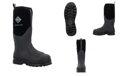 Muck Boot Chore Waterproof Met Guard Steel Toe Men / Women Black Work Safety
