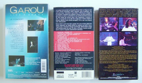 3 CASSETTES VHS DE SPECTACLE DE YANNI, GAROU, RICHARD ABEL - Imagen 3 de 7
