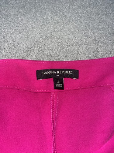 Banana Republic Skort Fuchsia Pink With Pockets Side Zip Size 2 Summer Spring - Picture 3 of 16