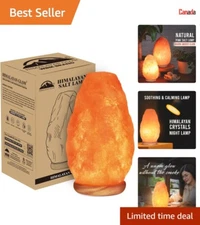 Natural Handcrafted Pink Salt Lamp - Calming Night Light - ETL Certified Dimmer