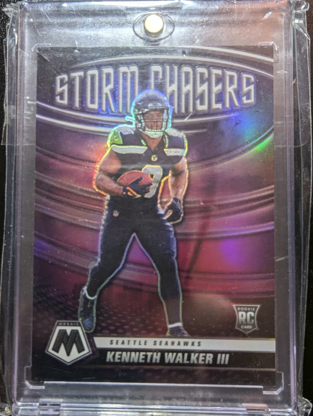2022 Panini Mosaic Storm Chasers Kenneth Walker RC SC-19 Case Hit Seahawks SSP
